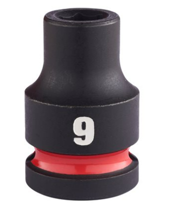 Milwaukee 4932480303 9mm Shockwave Impact Duty 1/2" Drive Impact Socket Shallow