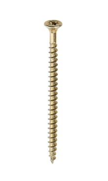 Timco 50080SOLOC Solo Chipboard & Woodscrews PZ Double Countersunk - Yellow (5 x 80mm)