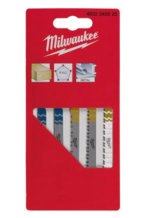 Milwaukee 4932345825 Jigsaw Blade Set Wood and Metal 5pc