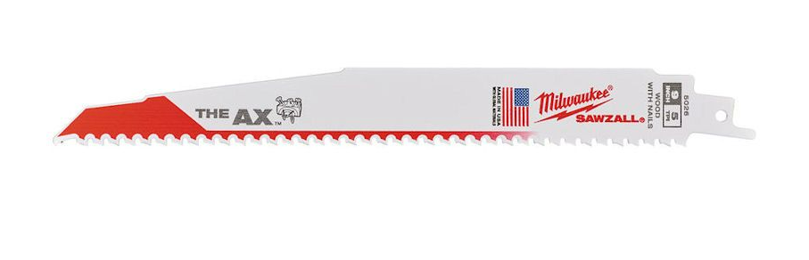 Milwaukee 48005026 Wood With Nails Sawzall Blades Heavy Duty 230mm 5TPI 5 Pack