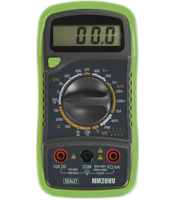 Sealey
8-Function Digital Multimeter with Thermocouple - Hi-Vis Green