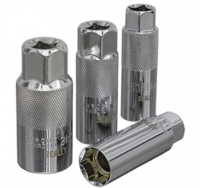 Sealey
Magnetic Spark Plug Socket Set 3/8"Sq Drive 4pc