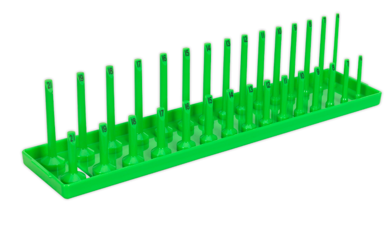 Sealey
Premier Socket Holder 3/8"Sq Drive 6-21mm - Hi-Vis Green