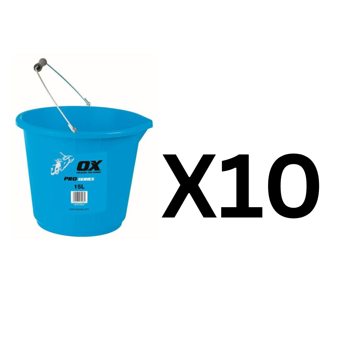 Ox Tools OX-P110515 Pro Bucket - 15L / 3.3 Gallons - OX-P110515 - Pack Of 10