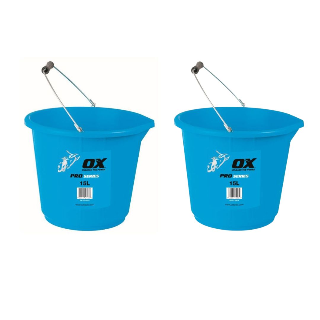 Ox Tools OX-P110515 Pro Bucket - 15L / 3.3 Gallons - OX-P110515 - Pack Of 2