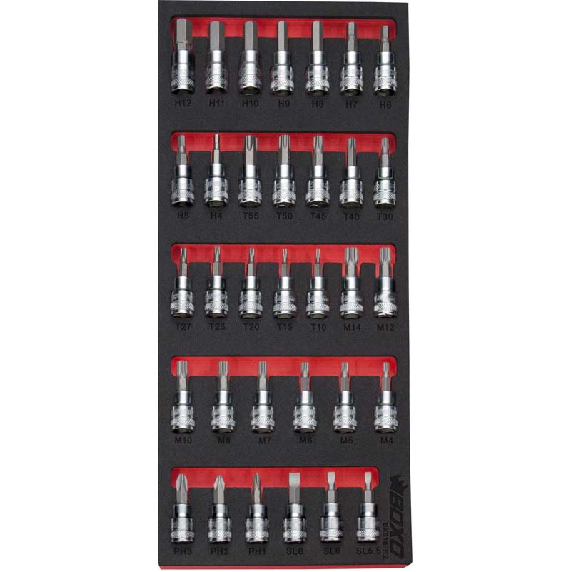 Boxo BX316-R2 3/8" Drive Master Bit Socket Set - 33 Piece