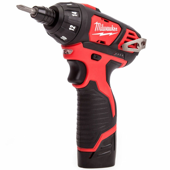 Milwaukee M12SET1D-152B 12v Sub Compact Screwdriver - 2x 1.5ah Li-Ion Batteries