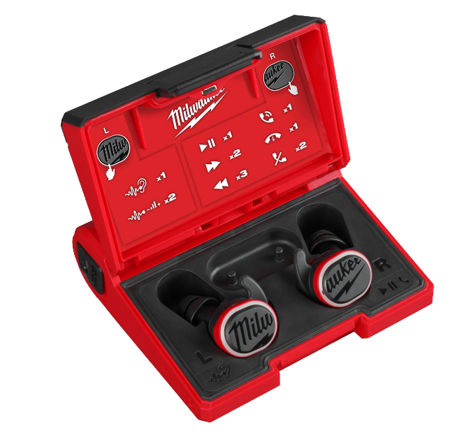 Milwaukee L4RLEPB-301 USB Rechargeable Hearing Assist Earplugs W/Bluetooth