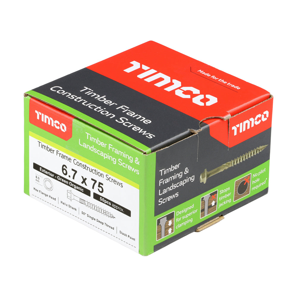 Timco 75IN Timber Frame Construction & Landscaping Screws - 6.7 x 75mm