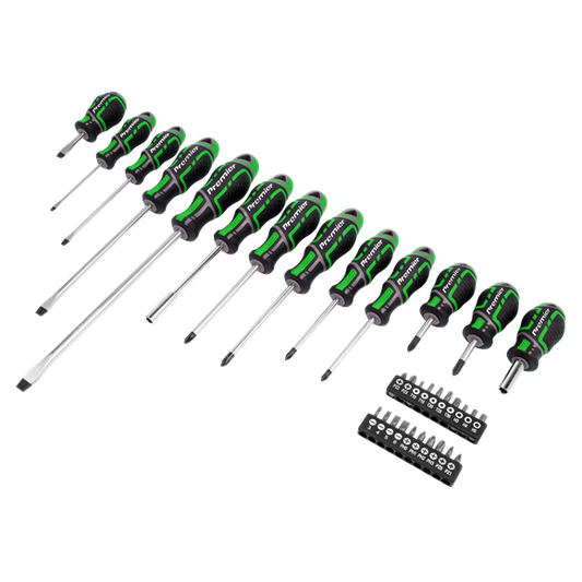 Sealey AK4370HV Hi-Vis Green Screwdriver & Bit Set - 33 Piece