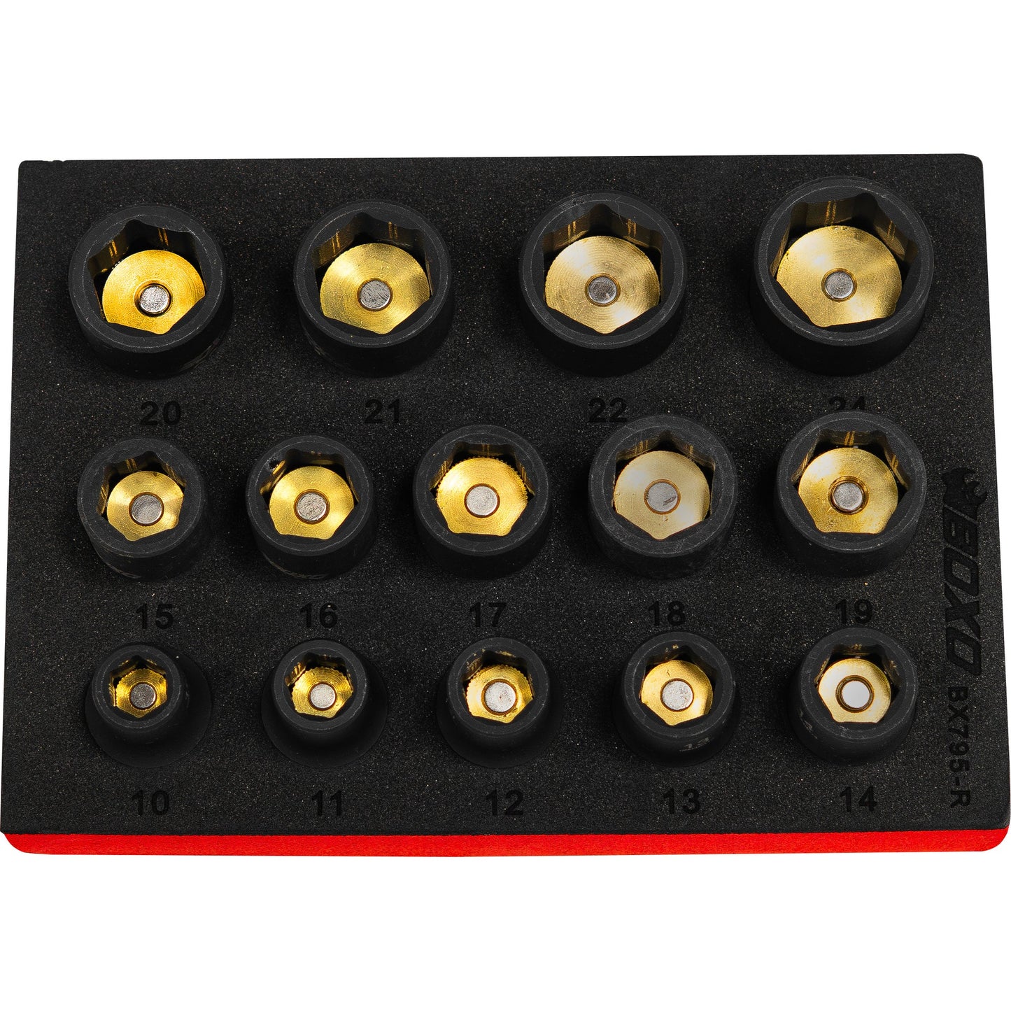 BOXO 14Pc 1/2" Magnetic Impact Socket Set