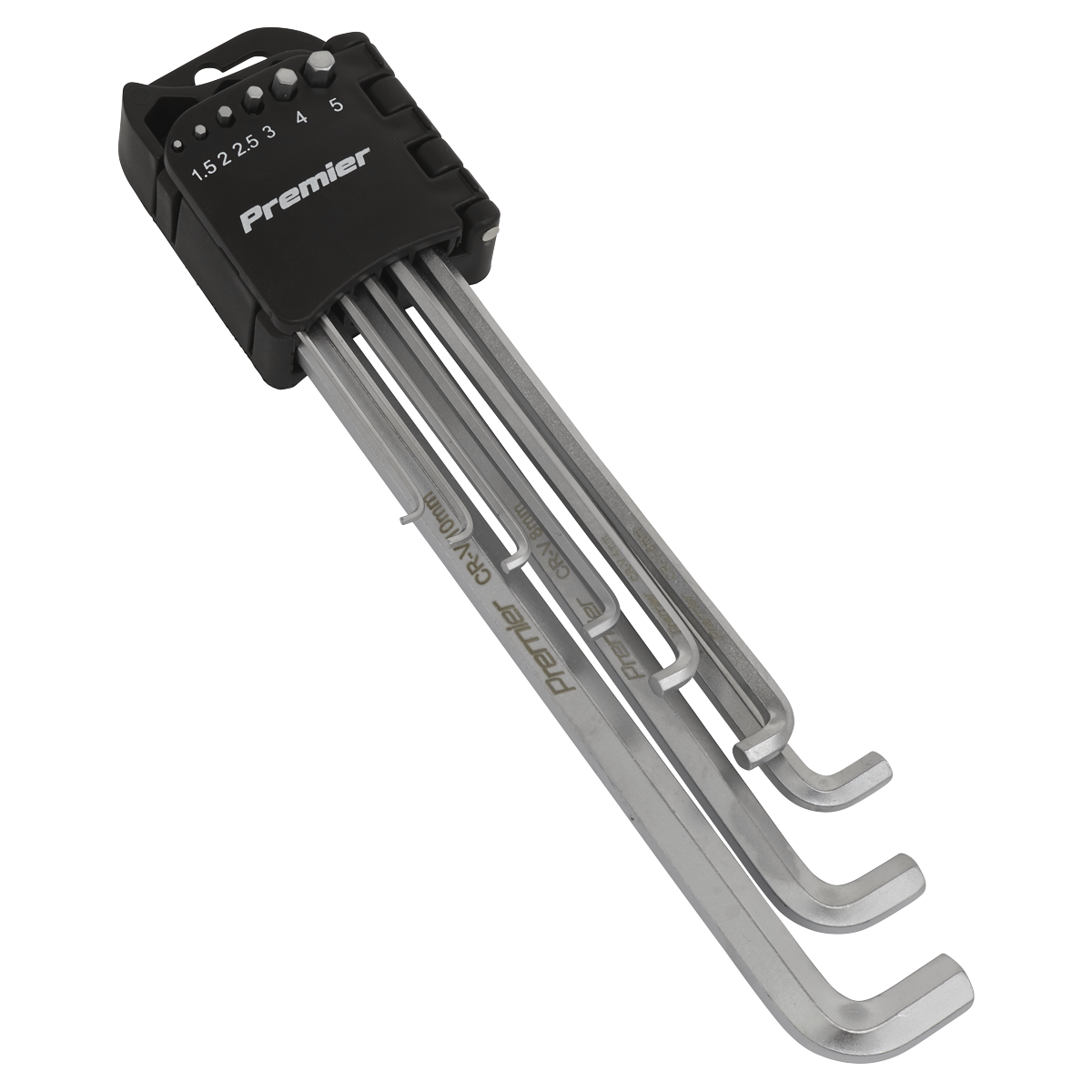 Sealey
Premier Extra-Long Stubby Element Hex Key Set 9pc