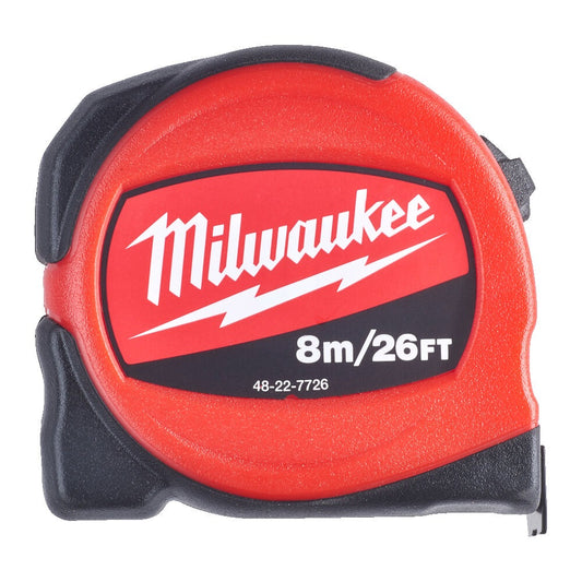 Milwaukee 48227726 Tape Measure Slimline 8m/26ft