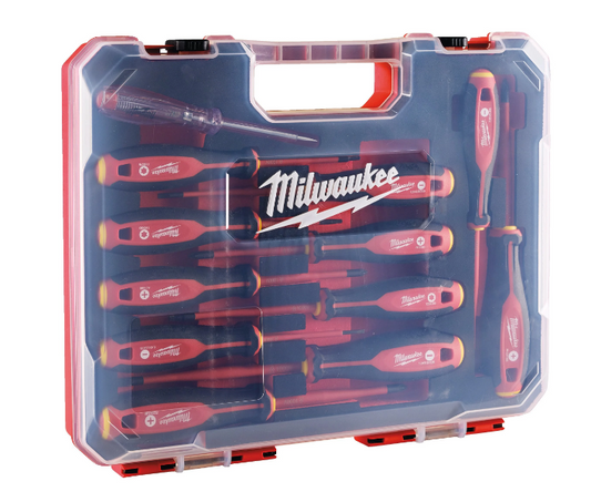 Milwaukee 4932479095 VDE Screwdriver Set 1000v - 12 Piece