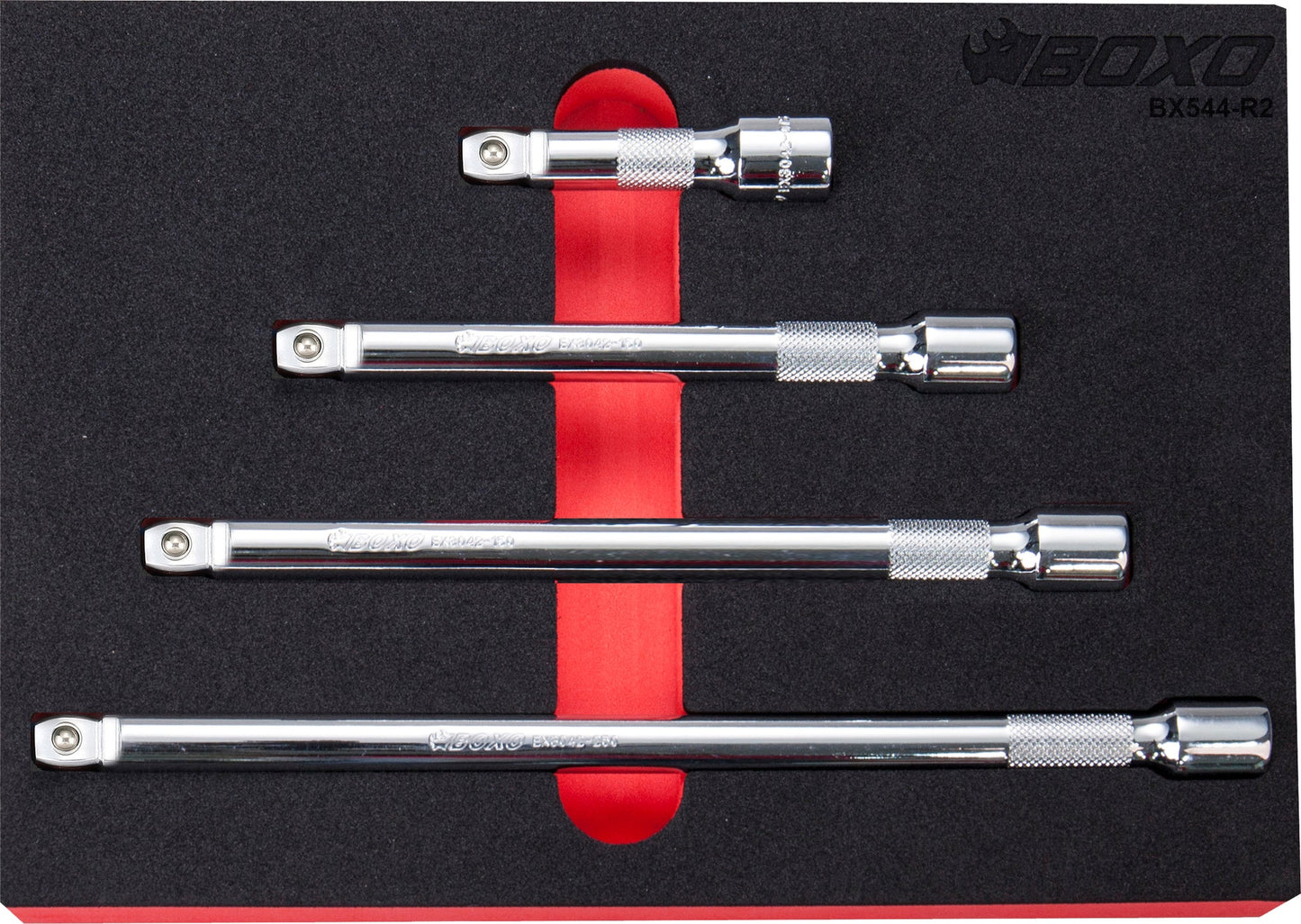 Boxo BX544-R2 3/8" Wobble Extension Bar Set - 4 Piece