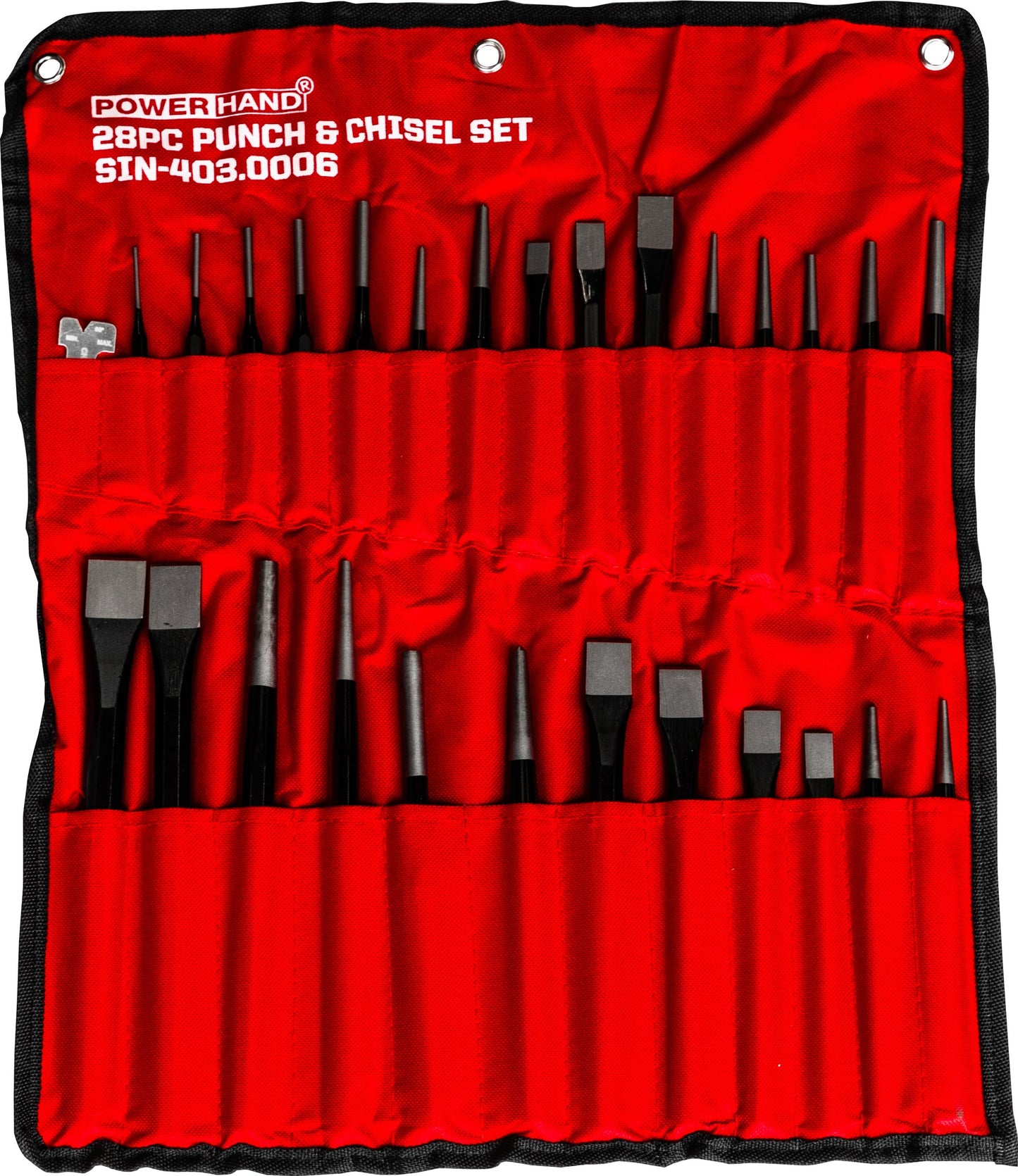 Powerhand SIN-403.0006 Punch & Chisel Set - 28 Piece