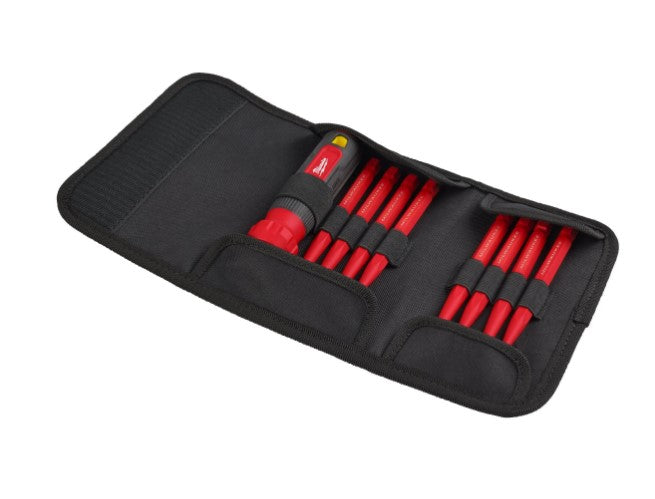 Milwaukee 4932493657 VDE 10 in 1 Insulated Screwdriver Multi-Bit Set