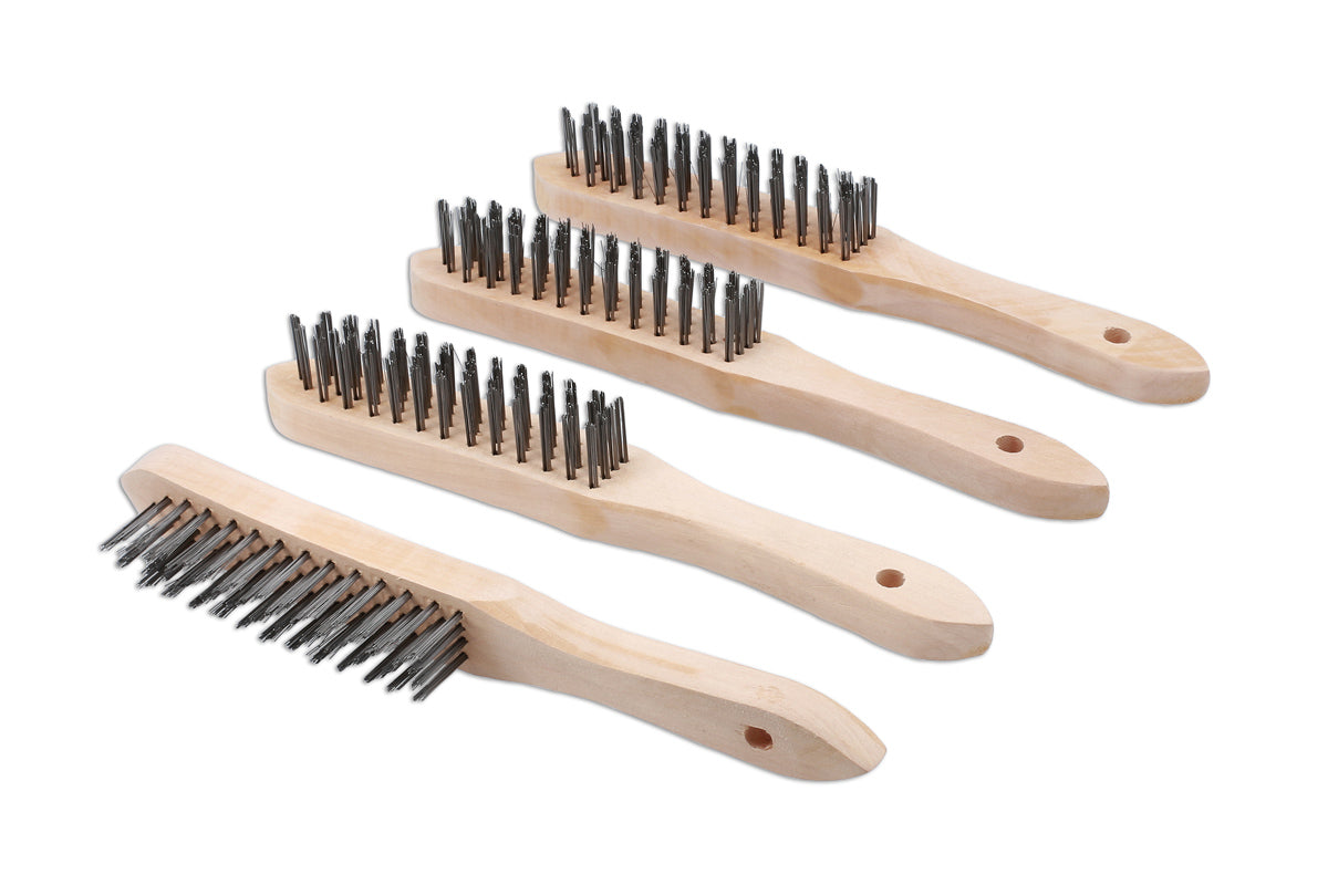 Laser 8313 Wire Brush Set - 4 Piece