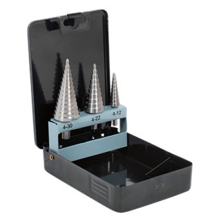 Sealey
Double Flute HSS 4341 Step Drill Bit Set 3pc