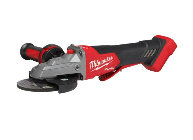 Milwaukee M18FSAGF125XPDB-0X Fuel 125mm Flathead Braking Angle Grinder With Paddle Switch - Body & Case