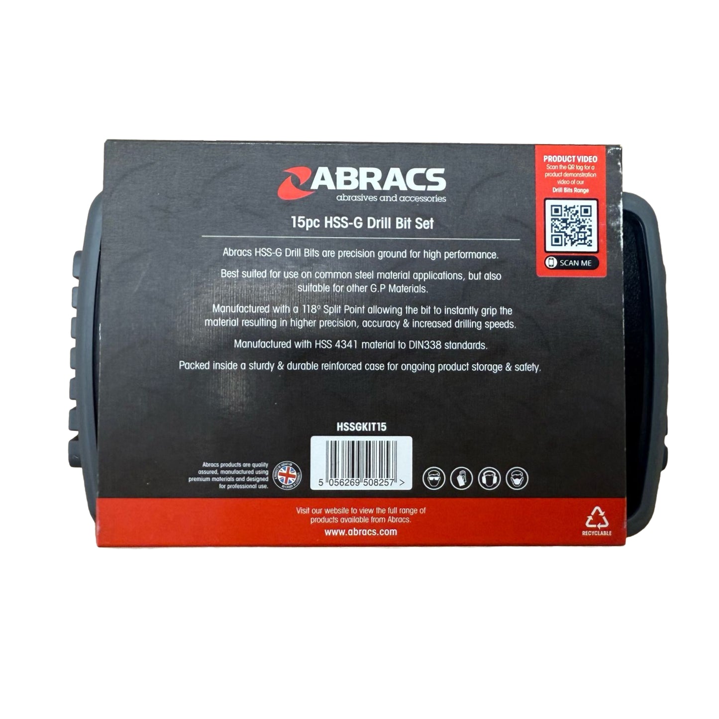 Abracs HSSGKIT15 HSS-G Drill Bit Set - 15 Piece