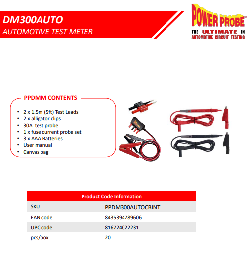 Power Probe DM300AUTO Digital Multimeter