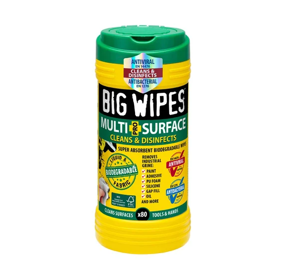 Big Wipes 2440 Green Top 4x4 Multi Surface Pro+ - 80 Wipes