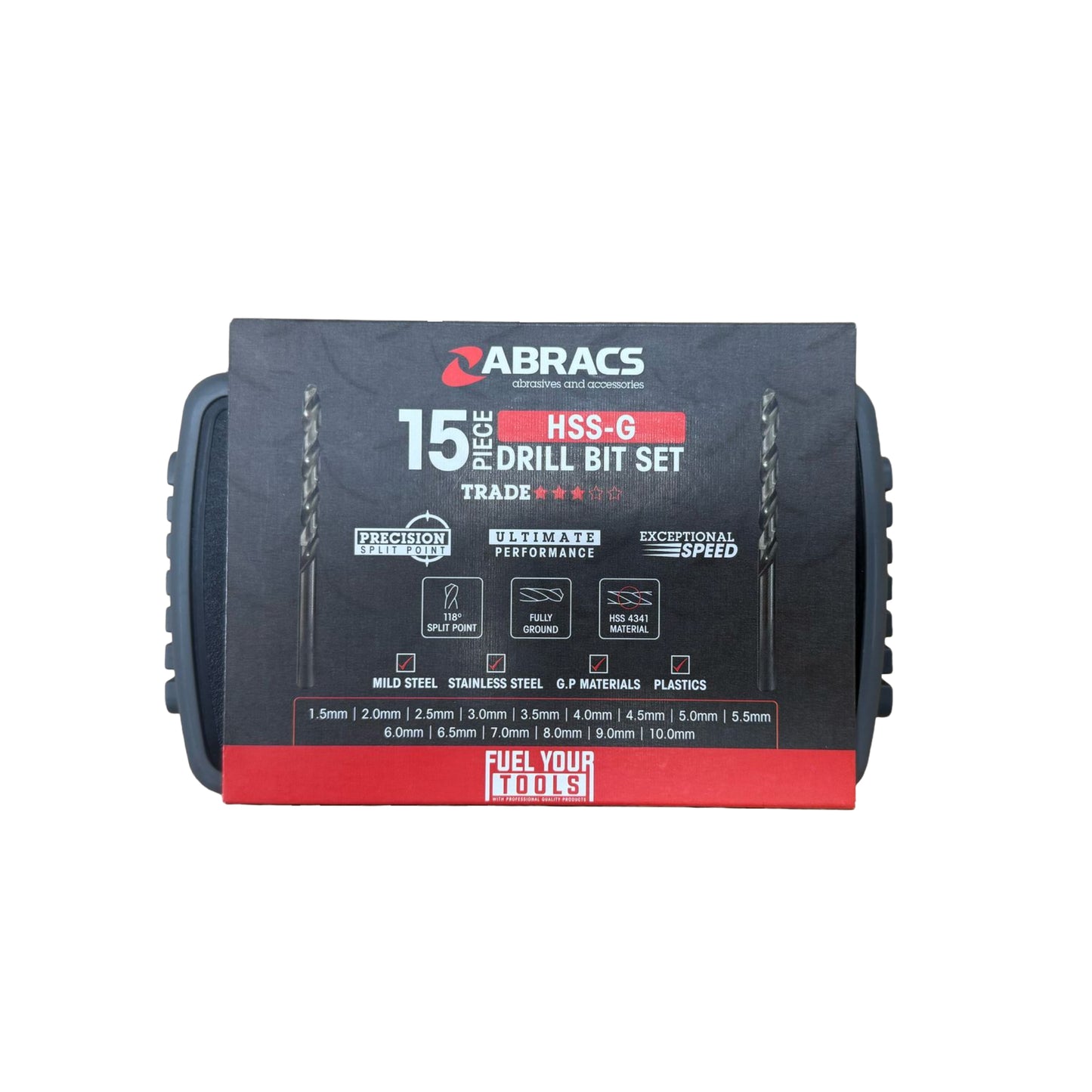 Abracs HSSGKIT15 HSS-G Drill Bit Set - 15 Piece