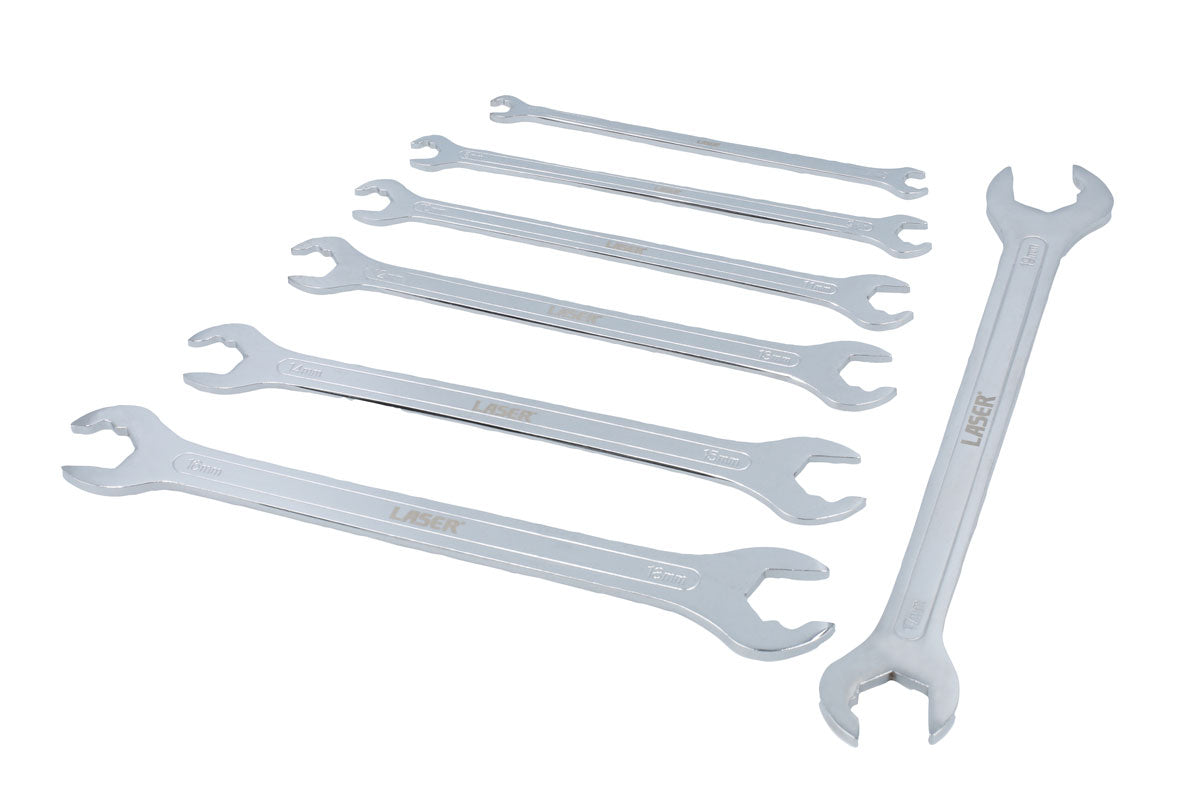 Laser 8521 Ultra Thin Ratcheting Action Spanner Set - 7 Piece