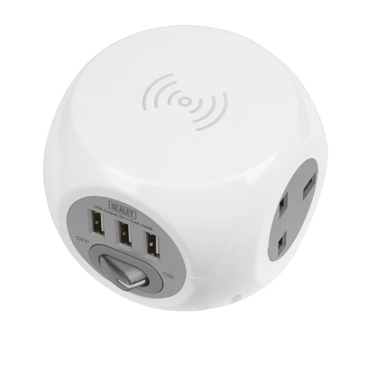 Sealey Extension Cable Cube With Wireless Charging Pad - EL144WC