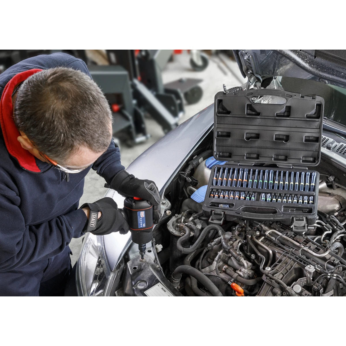 Sealey 42pc TRX-Star, Hex And Spline Impact Bit Set