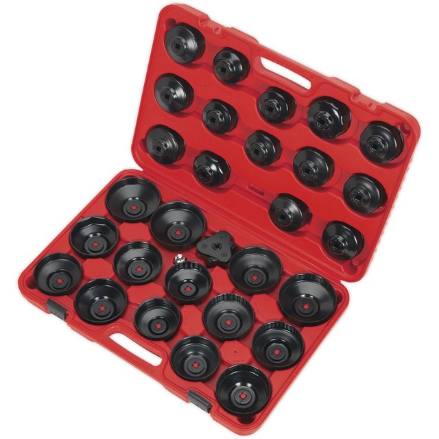Sealey VS7006 Oil Filter Cap Wrench Set - 30 Piece