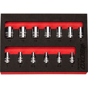 Boxo BX259-R2 1/4" Drive Socket Set Shallow In EVA Foam - 13 Piece