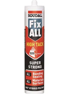 Soudal 101459 Fix All High Tack Black Sealant & Adhesive 290ml