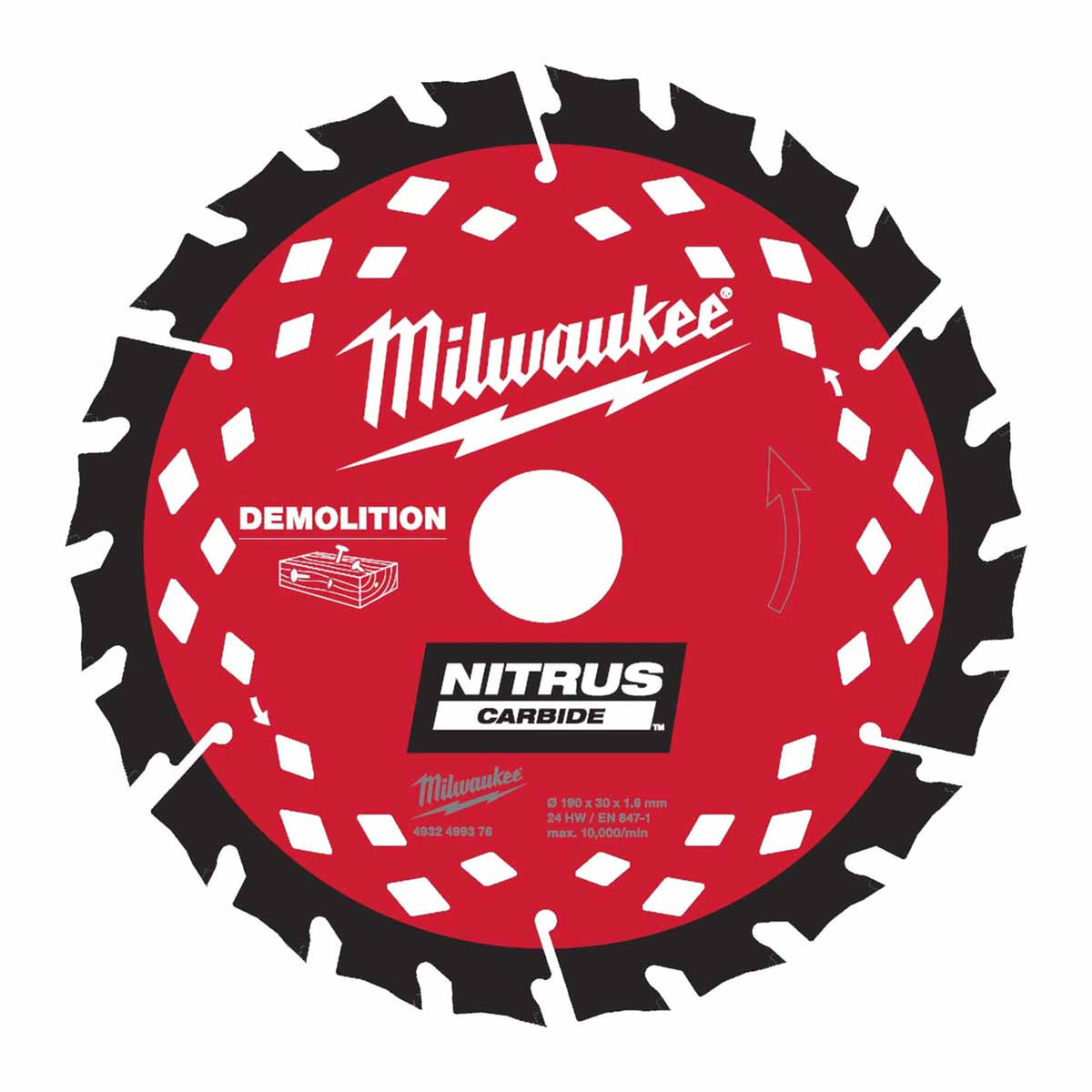 Milwaukee  Nitrus Circular Saw Blade 190mm x 30mm 24T