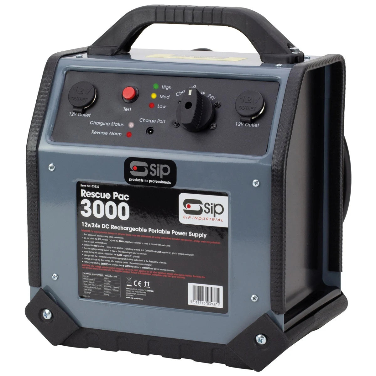 SIP Rescue Pac 3000 12V 24V Battery Booster 03937