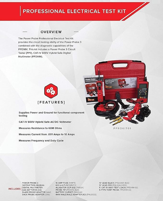 Power Probe PPROKIT01 PP3 & Multimeter Professional Testing Kit