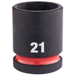 Milwaukee 21mm Shockwave Impact Duty 1/2" Drive Impact Socket Shallow