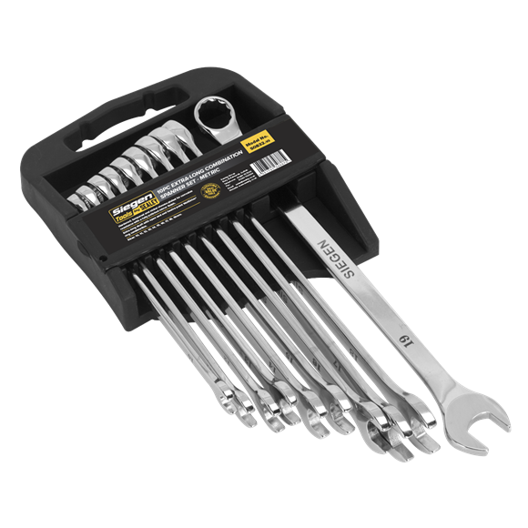 Sealey 
Siegen Extra-Long Combination Spanner Set 10pc