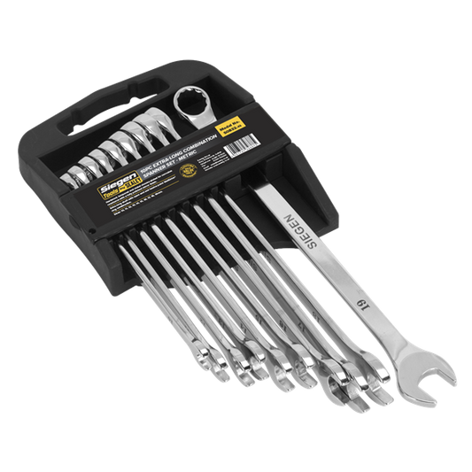 Sealey 
Siegen Extra-Long Combination Spanner Set 10pc