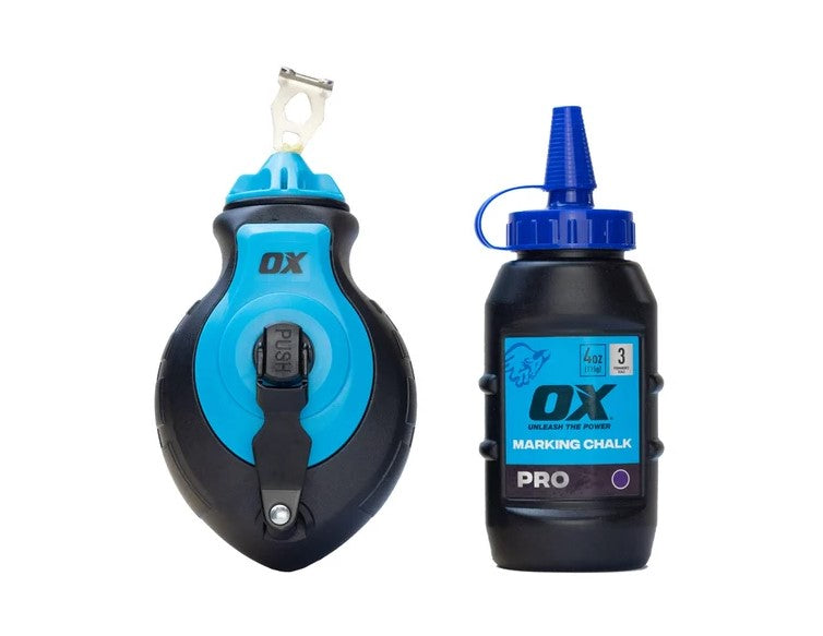 Ox Tools OX-P506302 Pro Aluminium Kevlar Chalk Line Reel & Refill