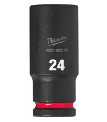 Milwaukee 24mm Shockwave Impact Duty 1/2" Drive Impact Socket Deep