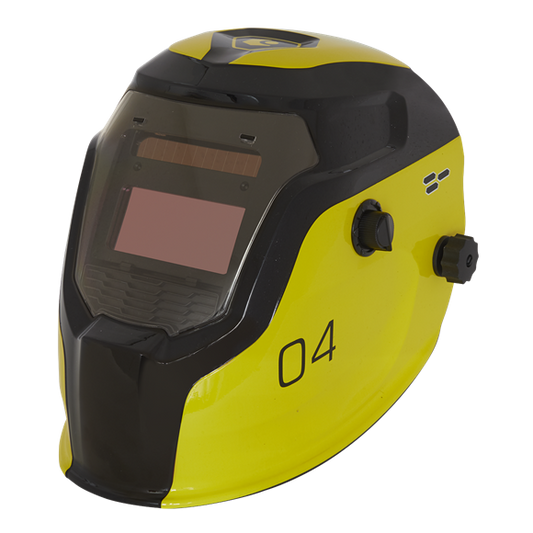 Sealey 
Auto Darkening Welding Helmet Shade 9-13 - Yellow