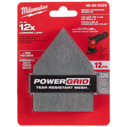 Milwaukee 48805320 320 Grit Mesh Sanding Sheets For M12 FDSS - 13 Piece & Pad Saver