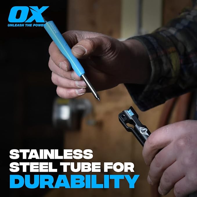 Ox Tools OX-P503210 Tuff Carbon Marking Pencil Value Pack (Pencil & 3 Leads)