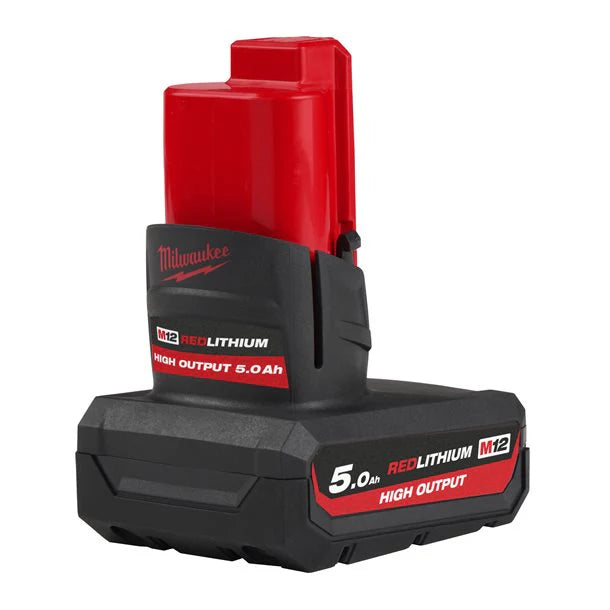Milwaukee M12FHAC16-0 12v Fuel 16mm Compact SDS - Body Only + 1x Milwaukee M12HB5 High Output 5ah - 12v Battery