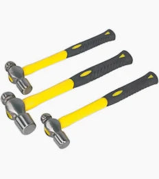 Sealey Premier Ball Pein Hammer Set with Fibreglass Shafts 3pc