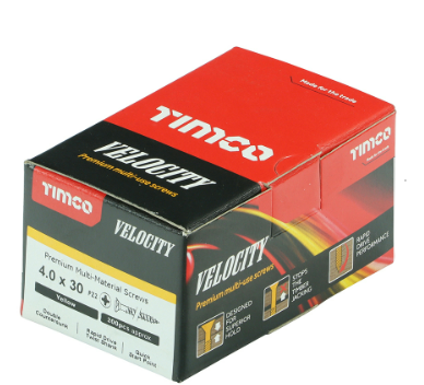 Timco 40030VY Velocity Premium Multi-Use Screws PZ (4 x 30mm)