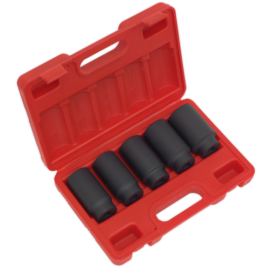 Sealey 
Impact Hub Nut Socket Set 1/2"Sq Drive 5pc