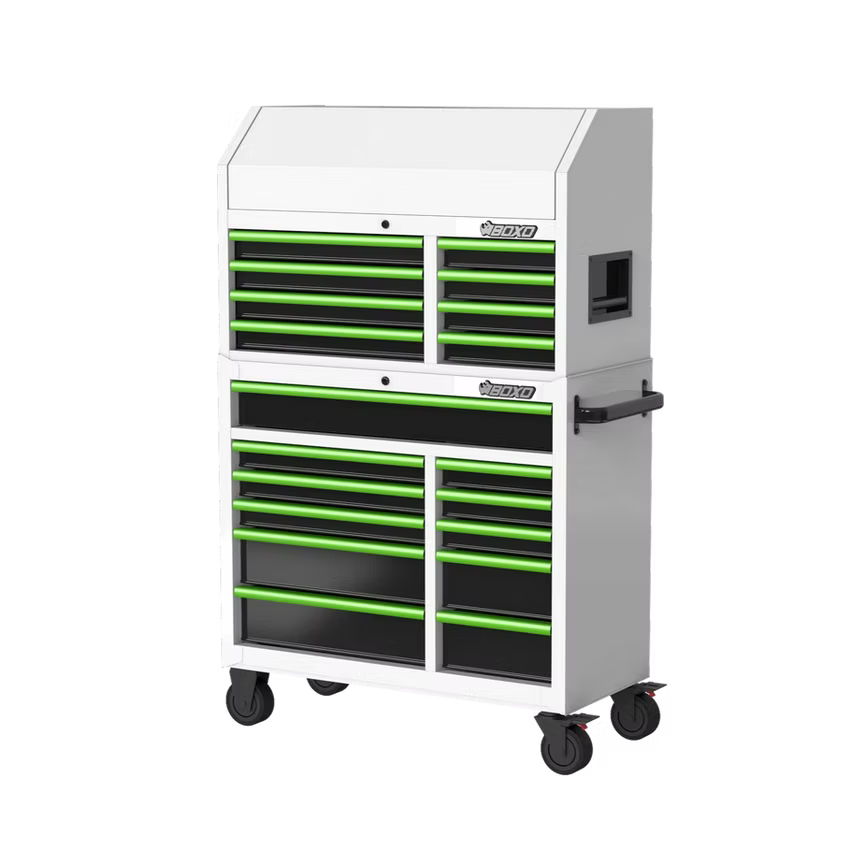 BOXO 41" 19 Drawer Toolbox Stack with Drawer Trims - KIT-TB4119A